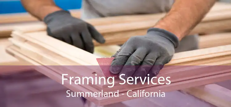 Framing Services Summerland - California